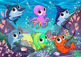 Resultado de imagen de Animales del mar dibujos